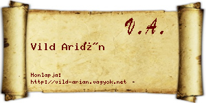 Vild Arián névjegykártya